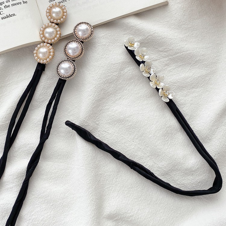 Kẹp tóc đính ngọc trai phong cách mùa hè Hàn Quốc