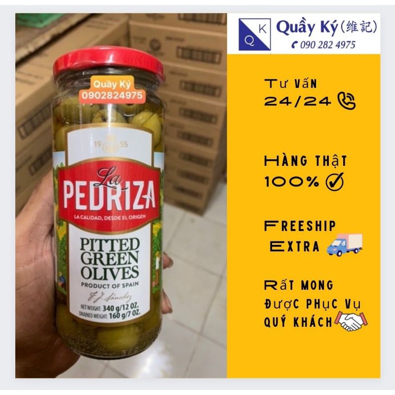 QUẢ OLIU XANH TÁCH HẠT LA PEDRIZA 340G