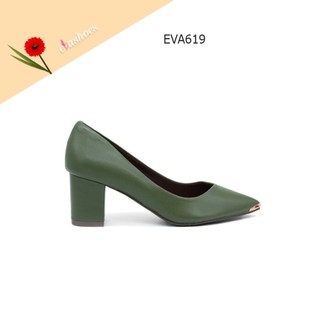 Giày Cao Gót Đế Vuông Evashoes - Eva619(Màu Đen, Xanh Rêu)