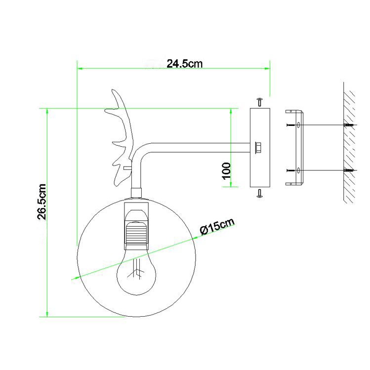 Đèn tường KAILO phong cách hiện đại, độc đáo - kèm bóng LED chuyên dụng.