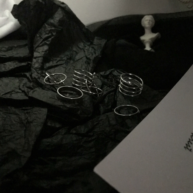 Set Nhẫn Phong Cách Harajuku Hàn Quốc 19793