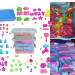 Bộ đồ chơi cát sinh học kèm phao và cát.