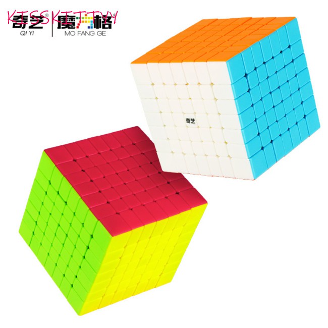 kisskittyy  Qiyi Qixing S2 7x7 Speed  Cube Stickerless Magic  Cube Puzzle Toy For Kids infinity cube magic rubik blocks Good rubik blocks