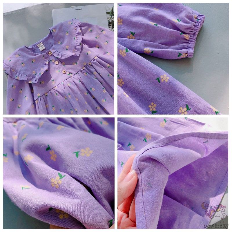 Đầm Công Chúa In Hoa Thời Trang Cho Bé Gái