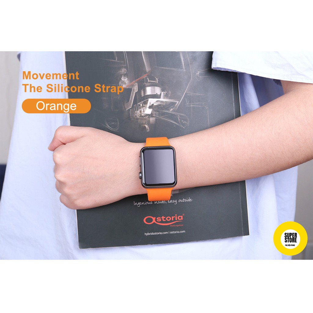 Dây đeo silicon dành cho đồng hồ thông minh Apple watch Series 7 6 SE 5 4 3 2 1 38mm 40mm 42mm 44mm