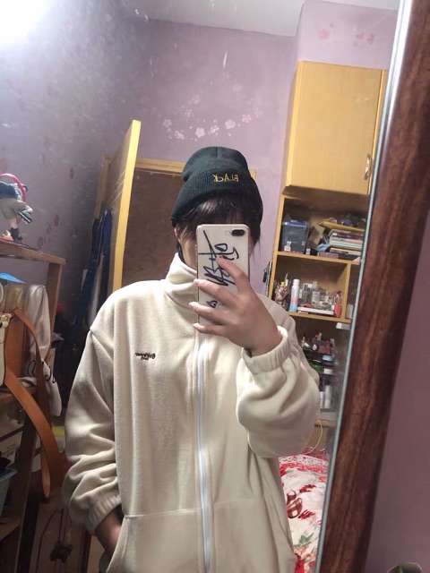 Áo Khoác Nỉ Bông Thêu Chữ Ulzzang