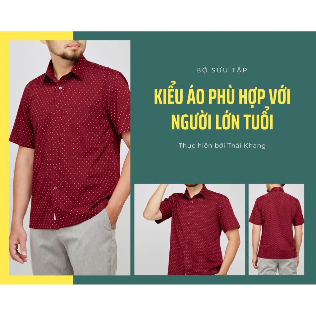 áo sơ mi nam ngắn tay trung niên vải kate nhiều cotton MẶC MÁT mềm may kỹ form chuẩn TKA101 ་