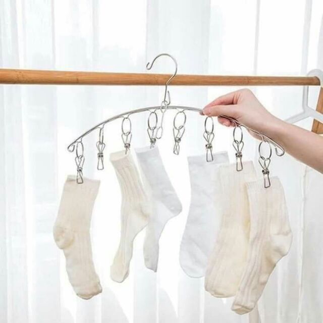 Set 6 móc kẹp phơi đồ inox