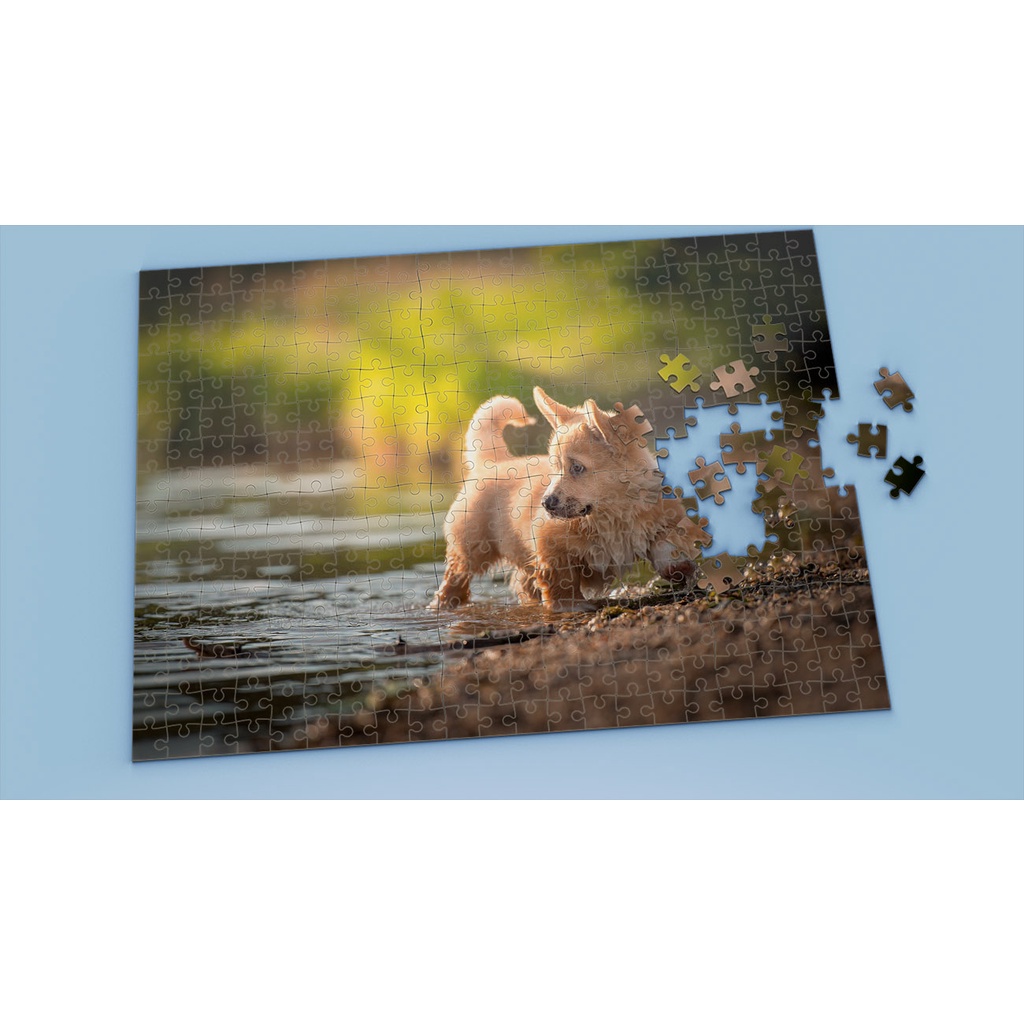 Tranh ghép hình CORGI - Mẫu 6 - Nhận in theo yêu cầu