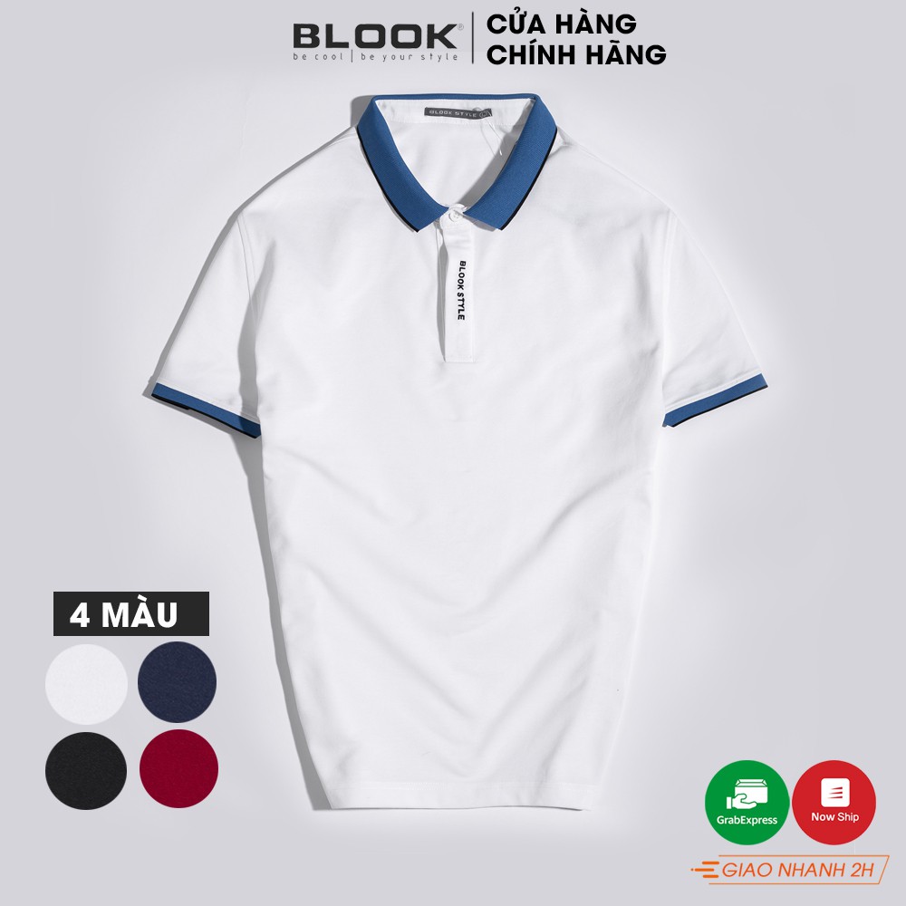 Áo polo nam slimfit BLOOK chất vải thun cá sấu cotton co giãn mã 33369 (HÌNH THẬT)