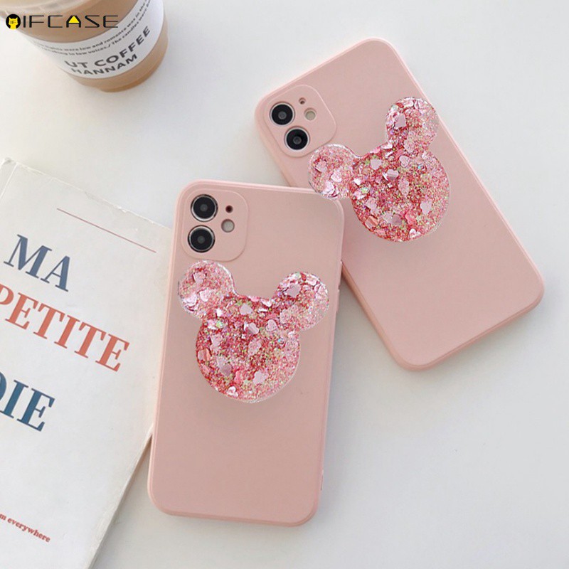 Ốp điện thoại TPU silicon mềm hình chuột Mickey Minnie cho iphone 12 Mini 12 11 Pro Max XS Max XR