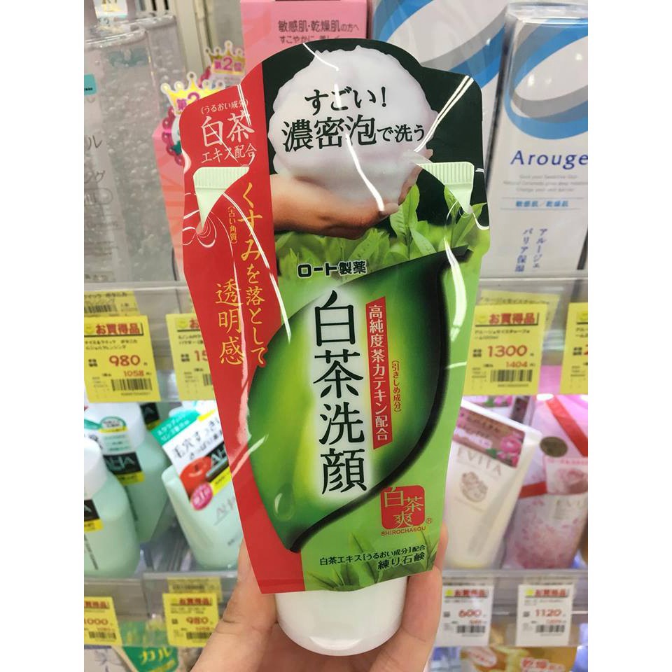 ⚡Sữa Rửa Mặt Trà Xanh Rohto Shirochasou Green Tea Nhật Bản da dầu mụn nhảy cảm lỗ chân lông to xỉn màu ⚡