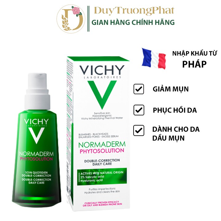 Kem dưỡng da giảm mụn Vichy Normaderm (50ml), cấp ẩm, làm dịu, phục hồi da hư tổn và chống lão hóa da