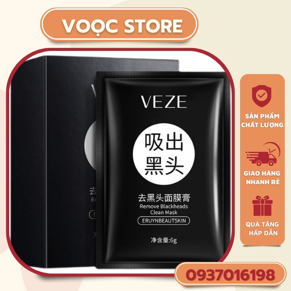 Mặt Nạ Tẩy Tế Bào Chết Chiết Suất Than Tre Hoạt Tính Kiềm Dầu Dưỡng Ẩm Gói 6g
