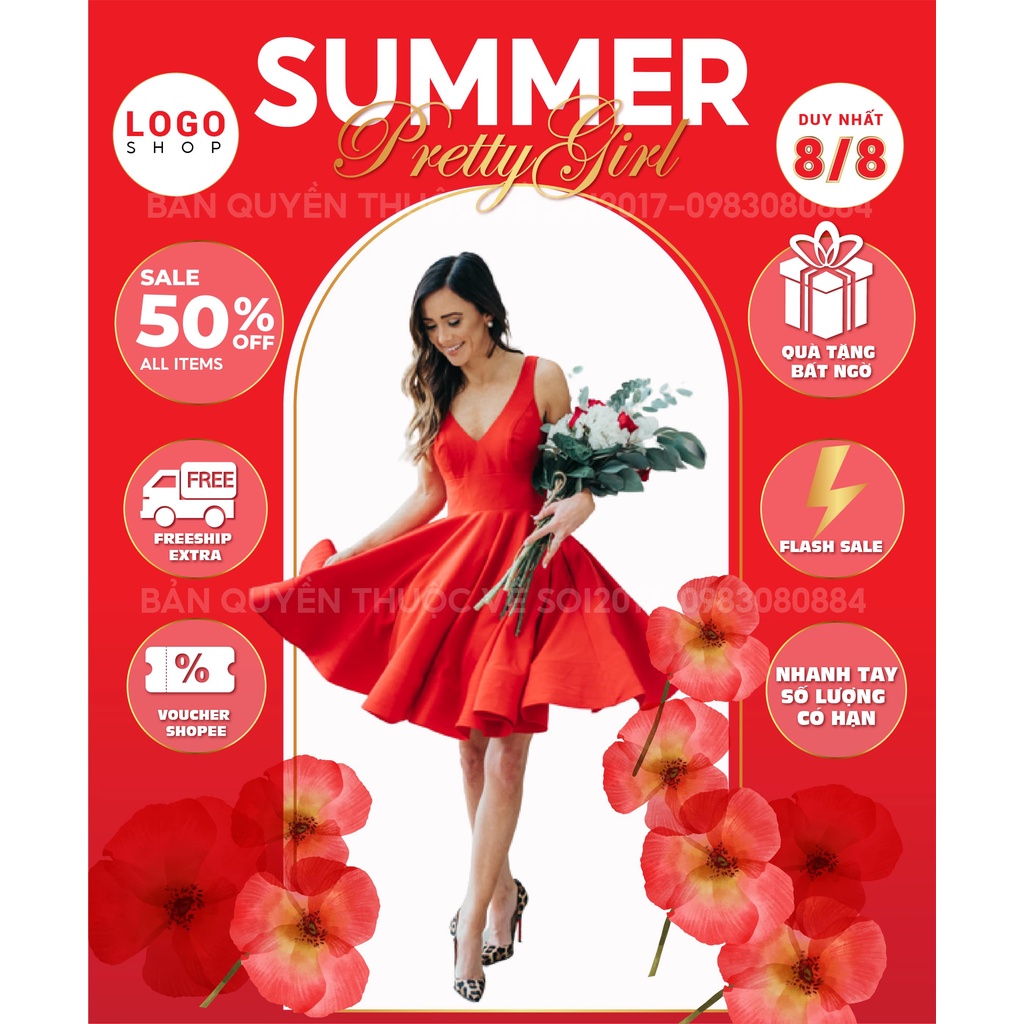 Bộ 8 Banner Trang trí  Hình Ảnh Cho Các Shop Online,Shopee template,Shop Thời Trang Nữ