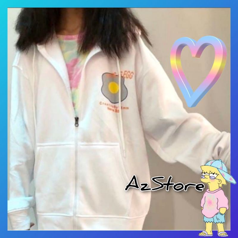 (FREESHIP) ❤ ÁO HOODIE - ÁO KHOÁC NỈ NGOẠI Dây Kéo trứng chiên HOOIDE BO VẢI