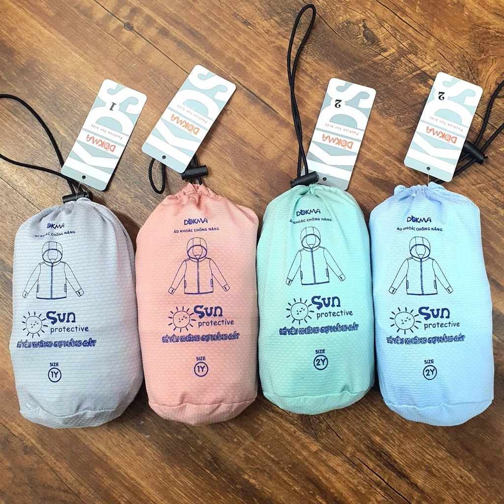 Áo khoác chống nắng Dokma xuất xịn chống tia cực tím siêu mềm co giãn thoải mái cho bé 8-18KG - Bigbabyshop