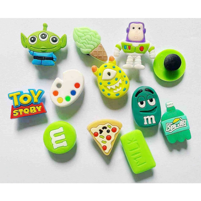 Bộ ticker gắn dép sục , nút gắn dép cross , ticker toystory