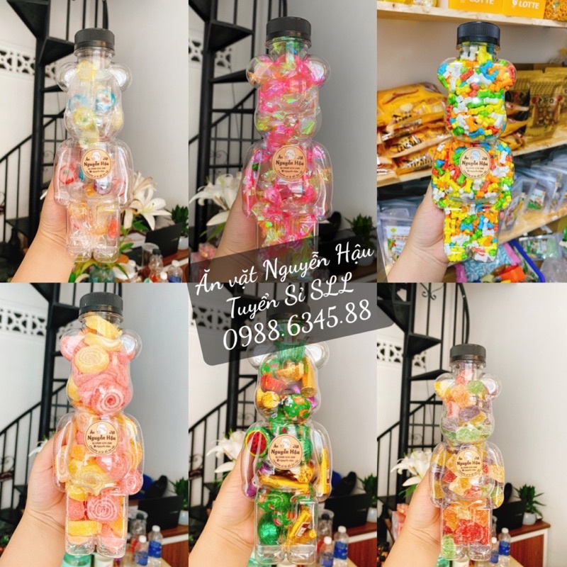 Kẹo Chai Gấu BearBrick Các Loại Chai 500ml