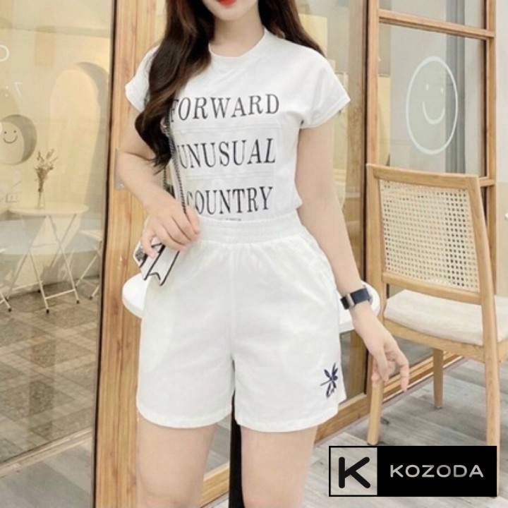 Quần shorts nữ thêu hoa siêu hot, quần đùi đũi cạp chun siêu mát, nhẹ nhàng, thấm hút mồ hôi cực tốt Kozoda Q13