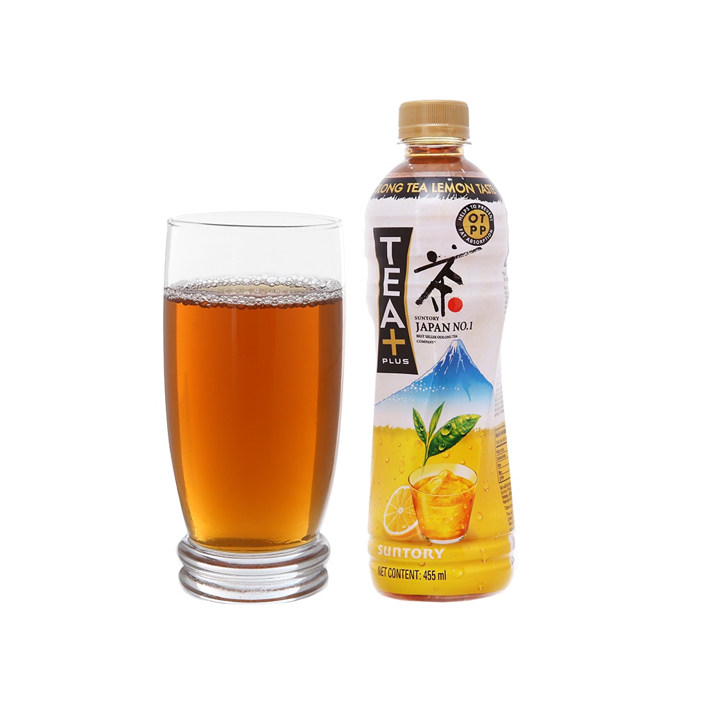 Lốc 6 Chai Trà Ô Long Chanh Tea Plus Chai Nhựa PEP 455ml Date Luôn Mới