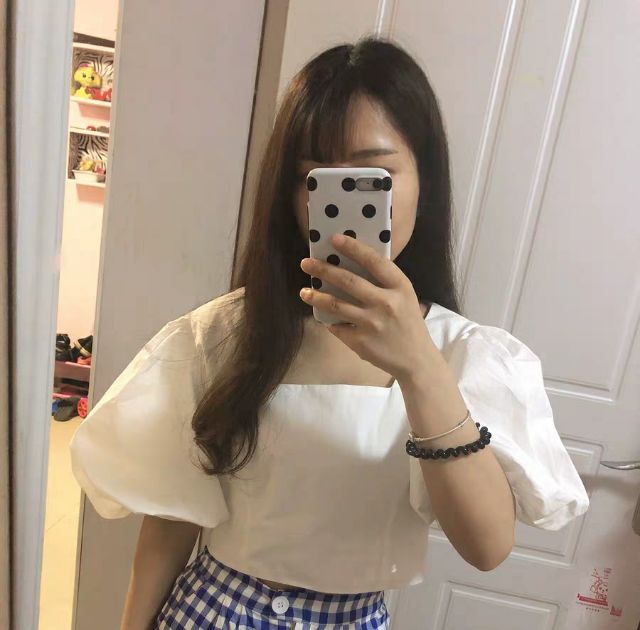 (SẴN) Áo croptop cổ vuông tay phồng M3 BETTER | BigBuy360 - bigbuy360.vn