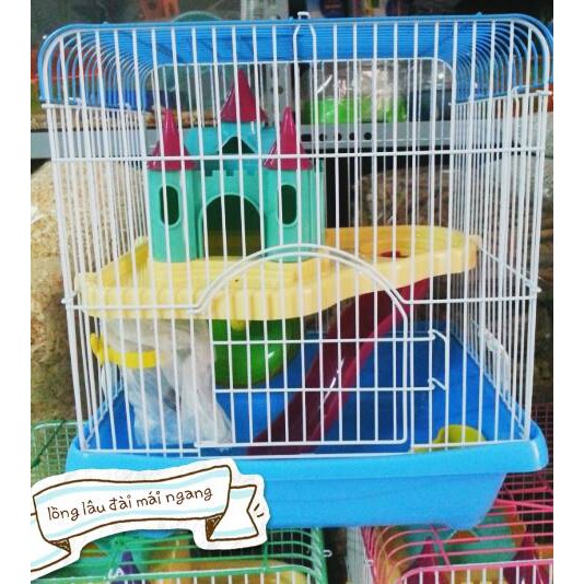 [ TẶNG NHÀ TẮM ] lồng lâu đài 1 tầng cho hamster