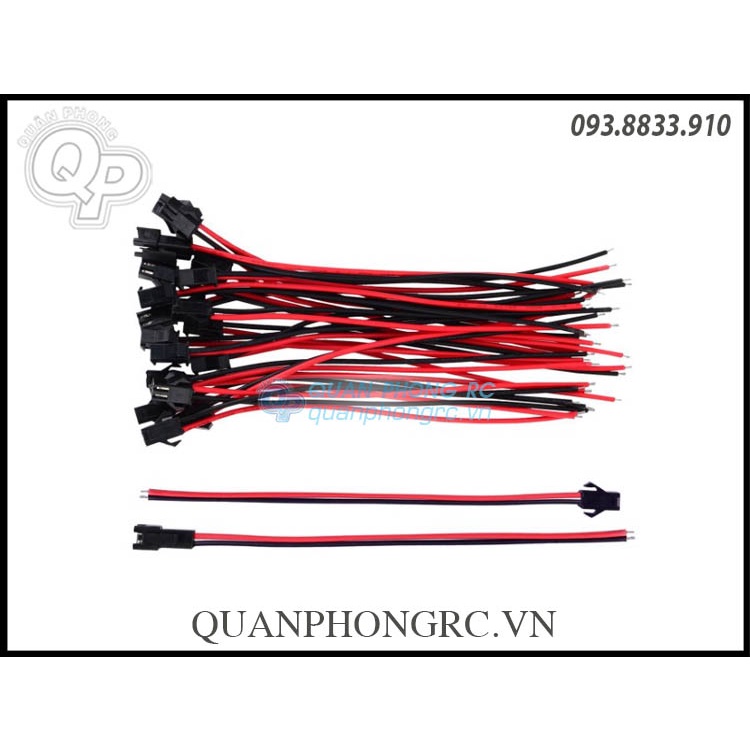 Dây Nối Silicone 22AWG JST SM 2 Pin 10cm ( 2 sợi )