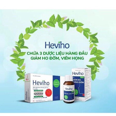 [Cam kết chính hãng] Heviho hỗ trợ giảm đau rát họng từ thảo dược - Có tem tích điểm