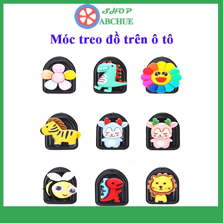 Móc treo đồ mini  đa năng gắn trên xe hơi  hình icon đáng yêu