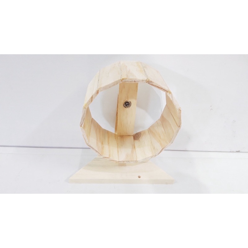 Wheel chạy gỗ size lớn cho hamster, sóc, ..đường kính 16cm