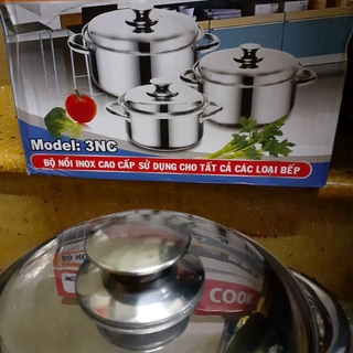 Bộ nồi Kim Cương ixo 3 cái dùng cho mọi loại bếp