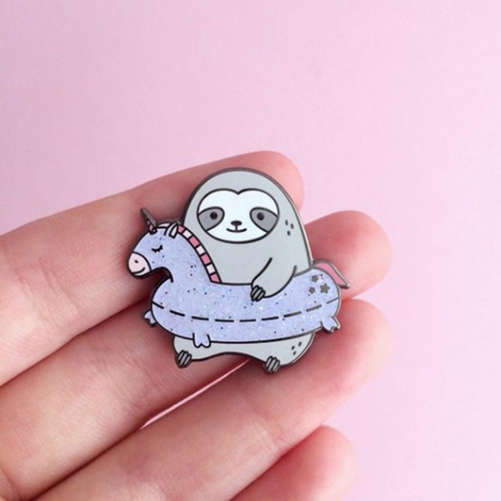 Trâm cài áo hình chú lười hoạt hình đáng yêu