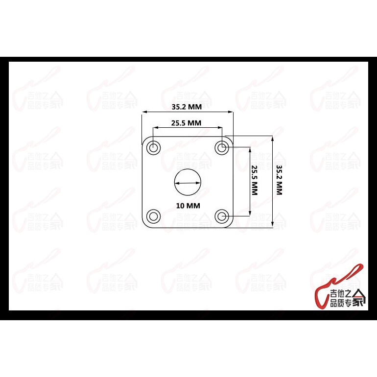 1 Tấm Kim Loại Cong Hình Vuông Dành Cho Đàn Guitar Điện Bass #1063) Sản Xuất Tại Hàn Quốc