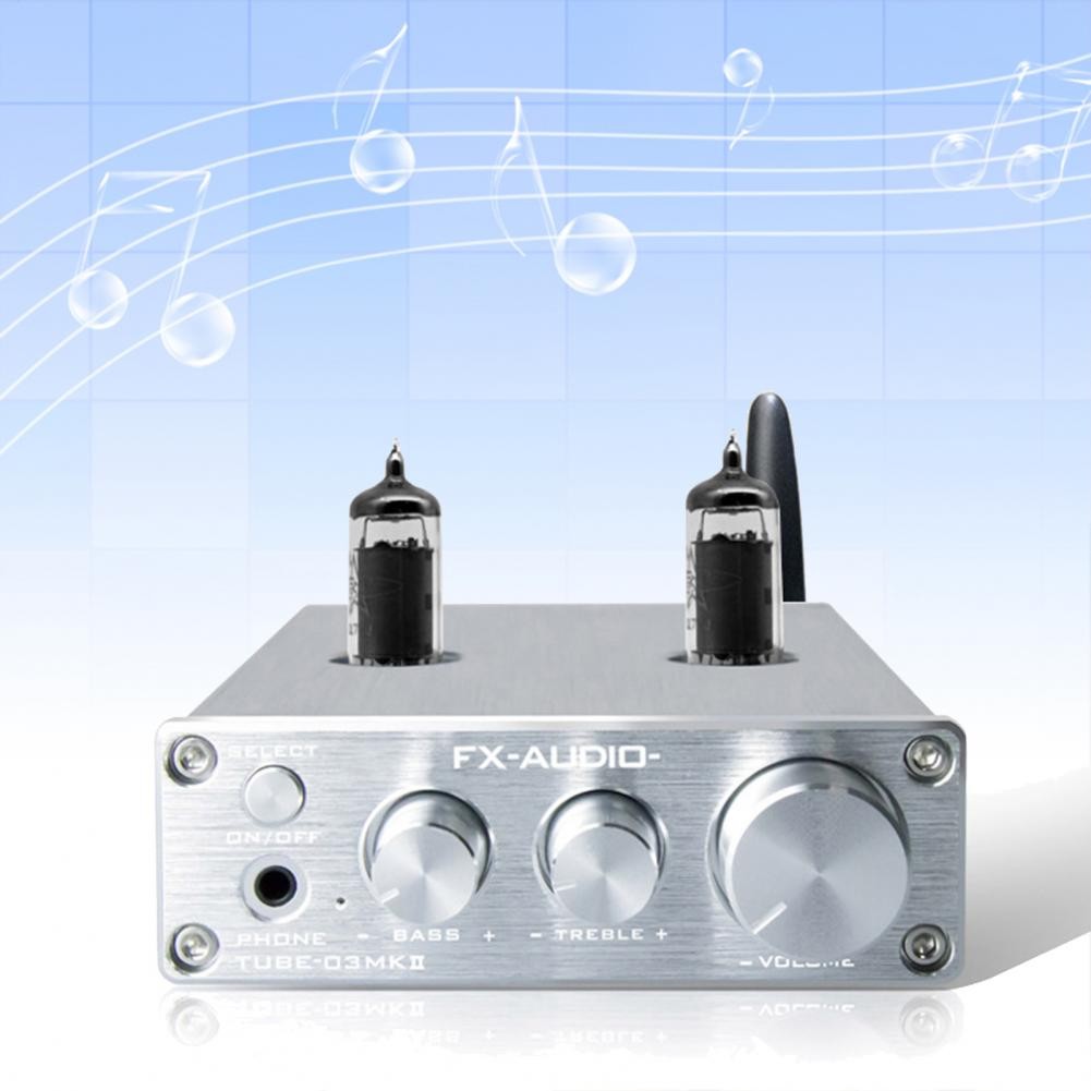 AMPLY ĐÈN 6J1 PREAMPLIFIER, CHỈNH BASS-TREBLE BLUETOOTH 5.0 FX-AUDIO TUBE-03 MKII