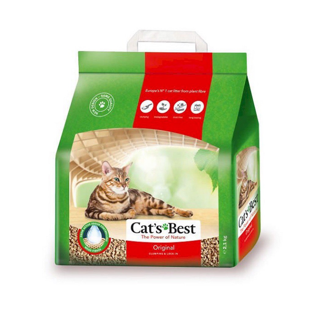 [ Xả được Tolet ] Cát gỗ vệ sinh cho mèo Cat’s Best Original khử mùi vón cục 5L và 10L