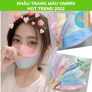 Khẩu Trang 4D KF94 Yuki (Yoki) Hot Trend 2022 Màu Omber Cầu Vồng Loang Đa Sắc Kháng Khuẩn Chống Bụi Mịn