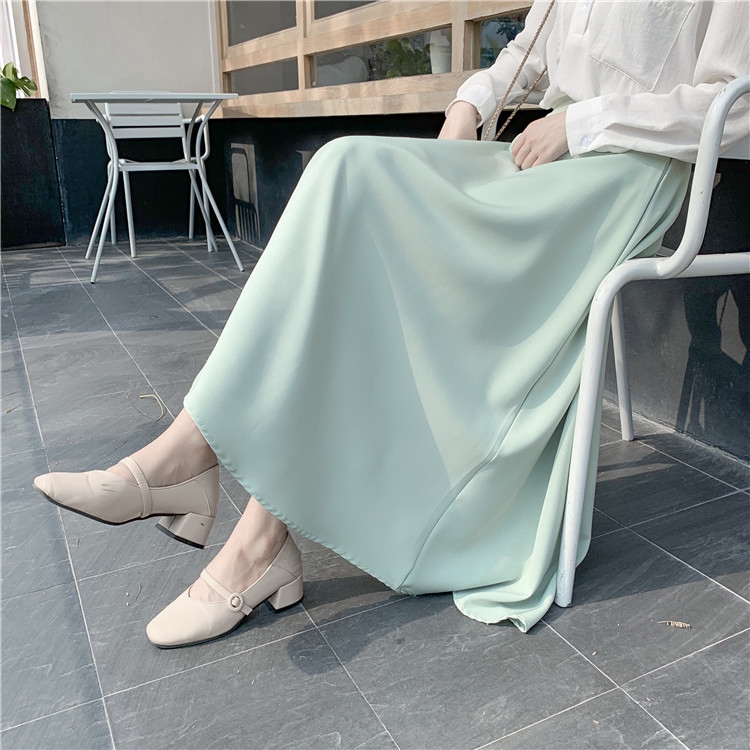 Chân Váy Maxi Chữ A Màu Trơn Cạp Cao Thời Trang Mùa Hè | BigBuy360 - bigbuy360.vn
