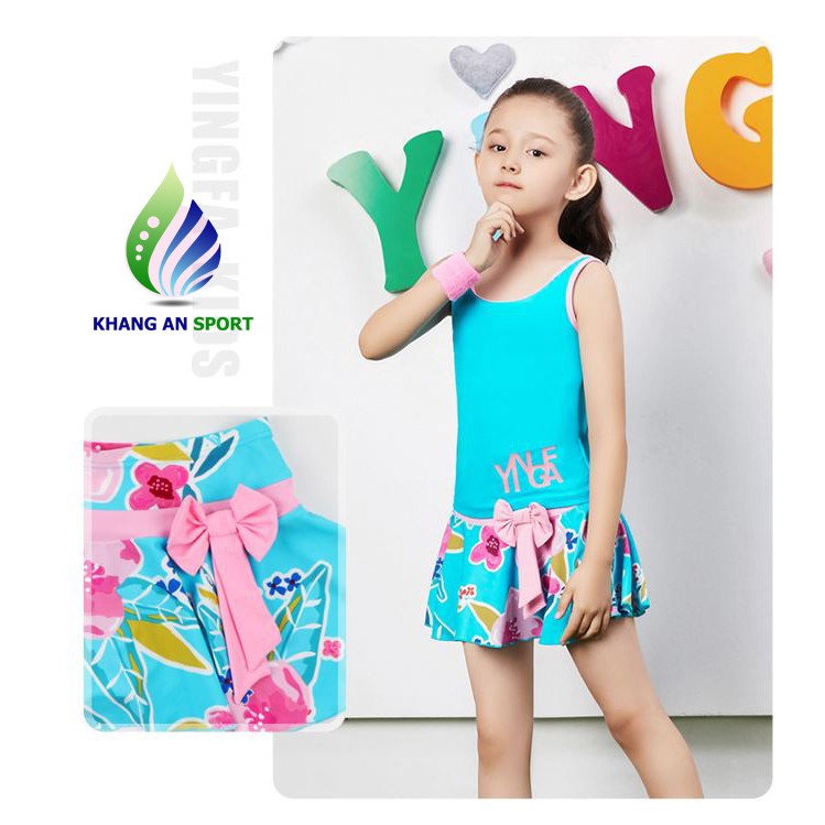 Váy bơi liền bé gái 20-40kg YingFa 0370