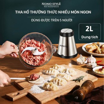 Máy Say Thịt Đa Năng Chính Hãng Máy Xay Thịt Cá Tỏi Ớt Cầm Tay Cối 2L Công Suất Lớn