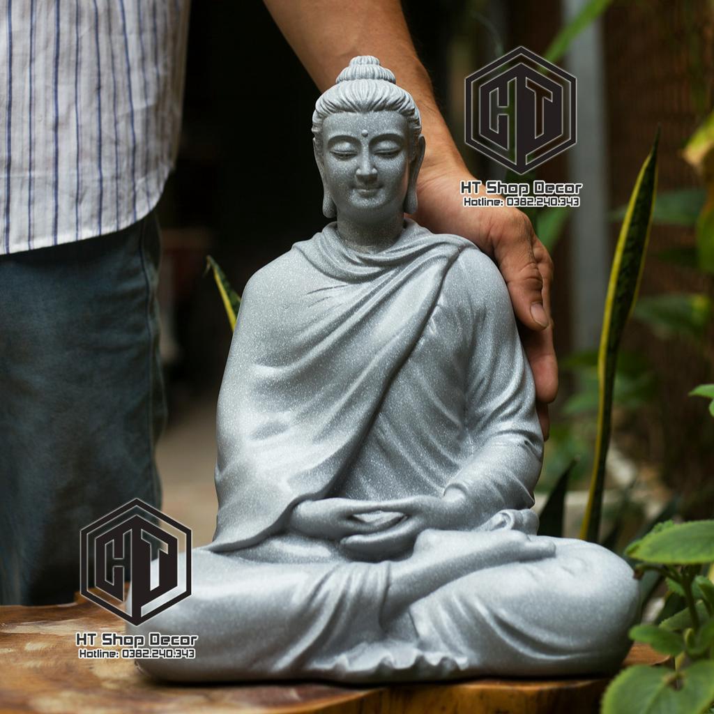 Tượng thích ca 35 cm màu trắng