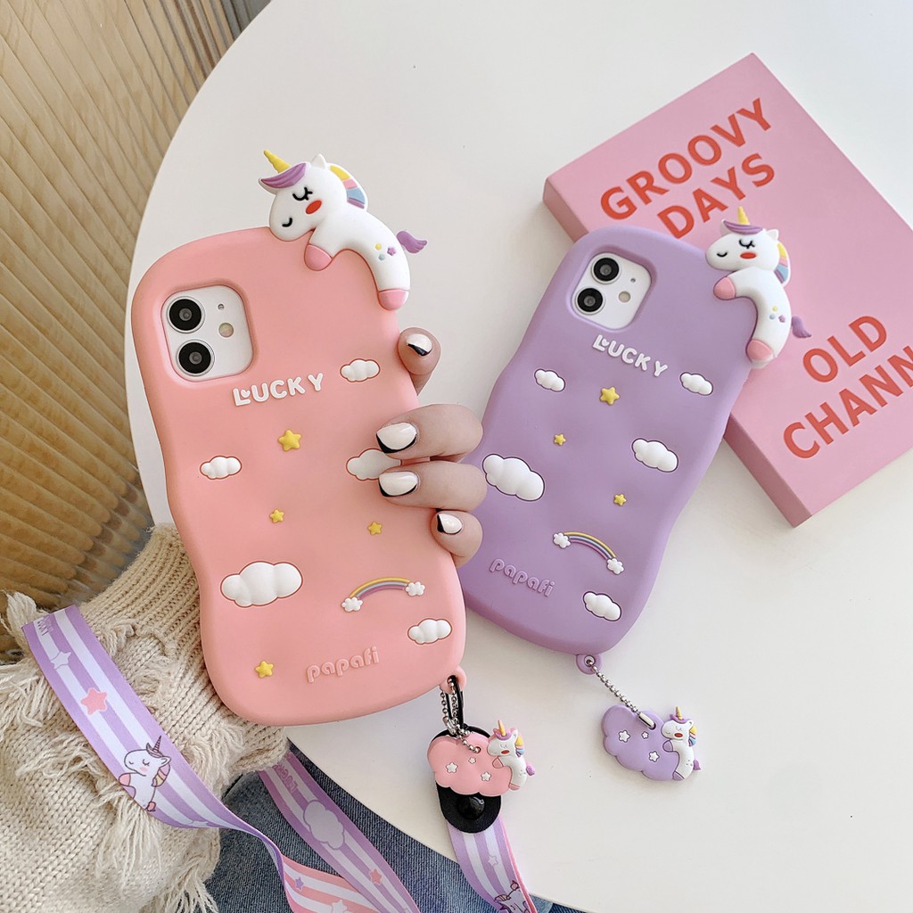 Ốp Điện Thoại Silicon Họa Tiết Hình Kỳ Lân Cho Iphone 7 Iphone 7 Plus X Xs Max XR Iphone 8 11 Pro 12 12 Pro 12 Promax | BigBuy360 - bigbuy360.vn