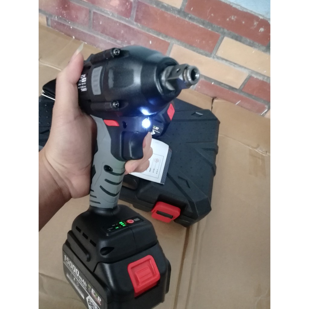 Siết Bulong Hitachi 88V Không Chổi Than Tặng Khẩu Sang Đầu Măng Ranh_2 Pin 10Cell
