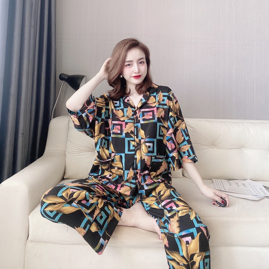 Đồ bộ nữ thiết kế Pijama dài chất liệu lụa mango cánh dơi cao cấp freesize từ 40 - 58kg đẹp giá rẻ | BigBuy360 - bigbuy360.vn