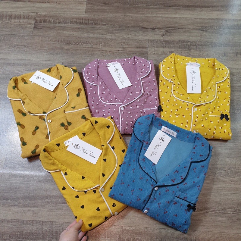 BỘ PIJAMA NHUNG TĂM SIÊU HÓT