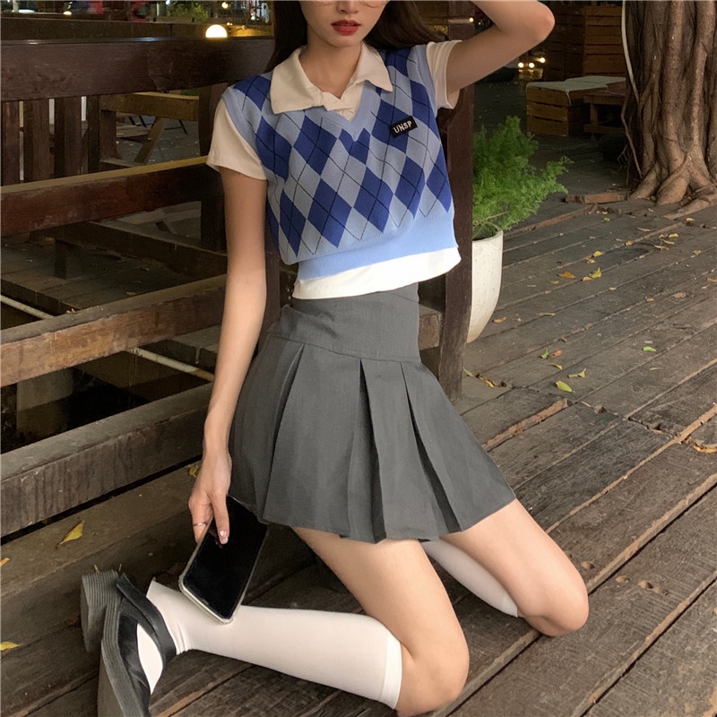 Áo Nữ Không Tay Cổ Chữ V Thời Trang Hàn Quốc