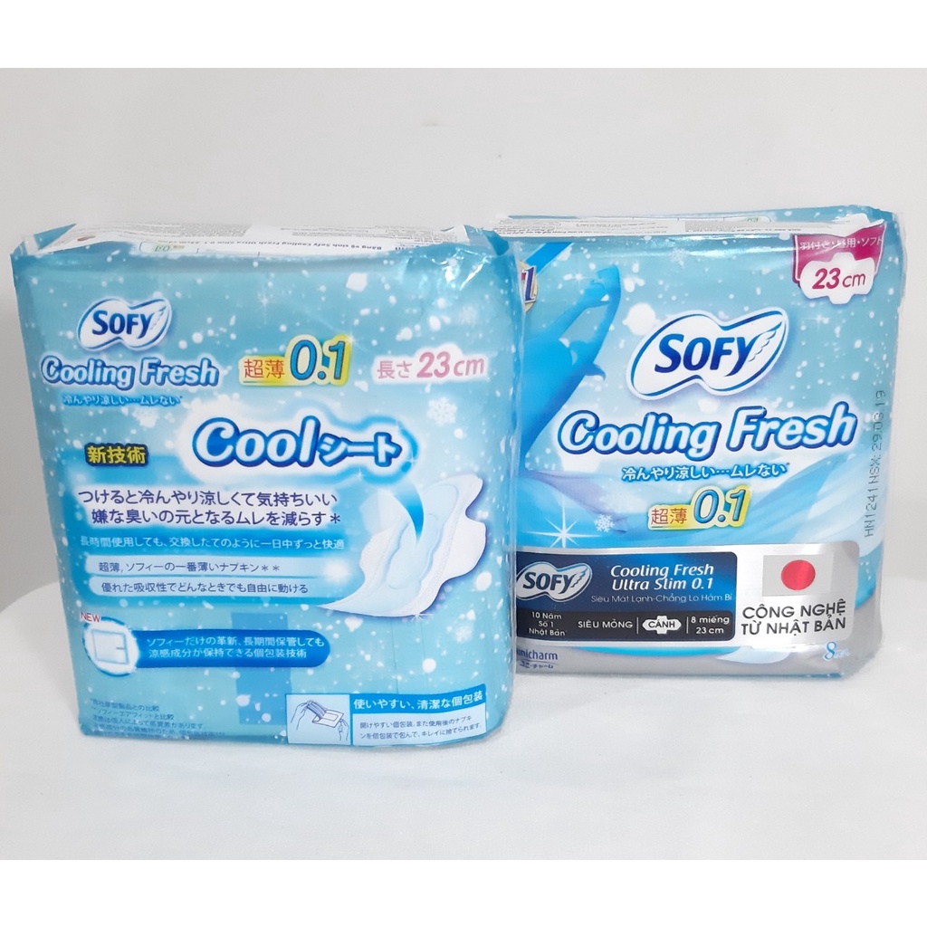 [Nhập Khẩu Bộ 6 Gói] Băng Vệ Sinh Diana Sofy Cooling Fresh 23cm Siêu Mỏng 0.1 - Gói 8 miếng