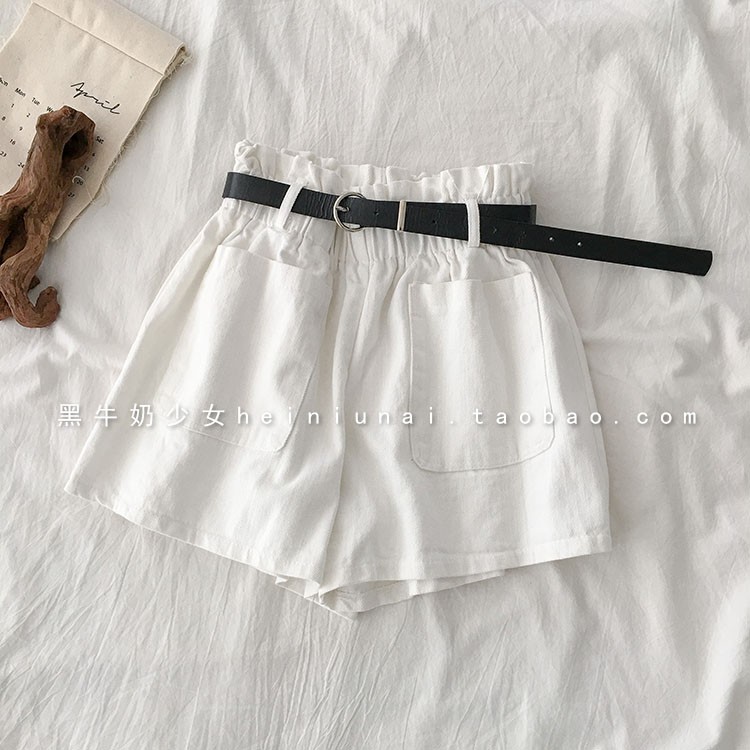 [CÓ SẴN FREESHIP ĐƠN 50K] Quần shorts kaki hai túi lưng thun kèm belt