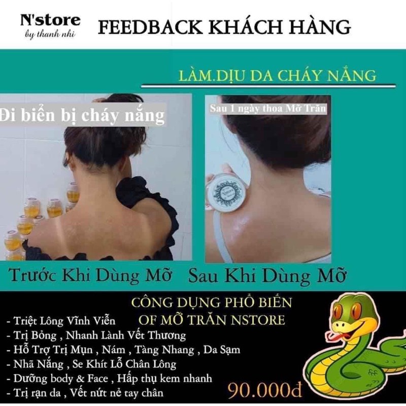 Mỡ trăn nguyên chất Nstore (kèm theo hướng dẫn sử dụng)