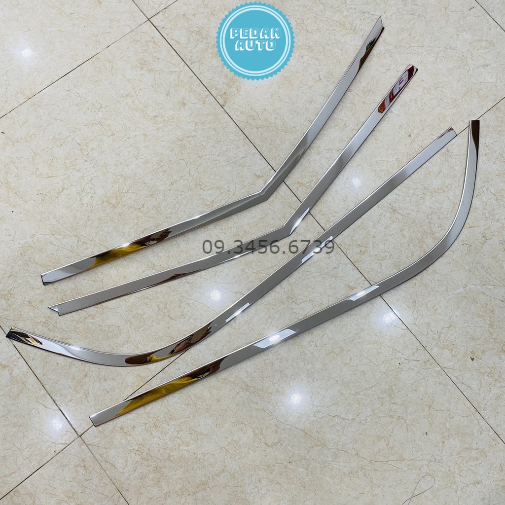 Viền cong kính nẹp chân kính Inox Hyundai Creta 2021 2022 2023 Chất Liệu Inox Sáng Bóng, Trang trí viền kính cửa xe